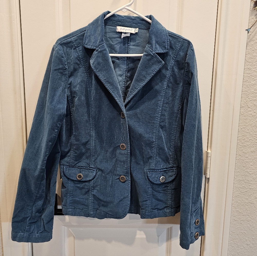 Fresh Produce Teal Corduroy Blazer